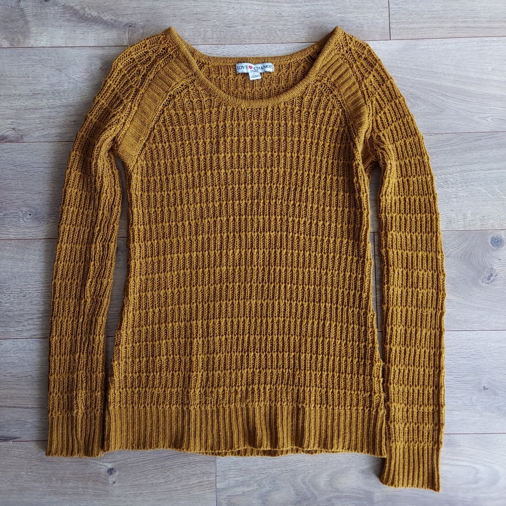 Mustard color knit sweater